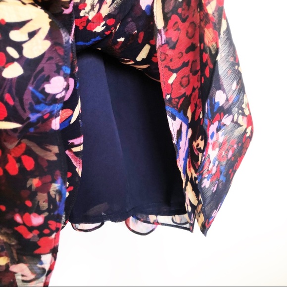 BCBGeneration Tiered Ruffle Floral Halter Dress Sm - Picture 5 of 8